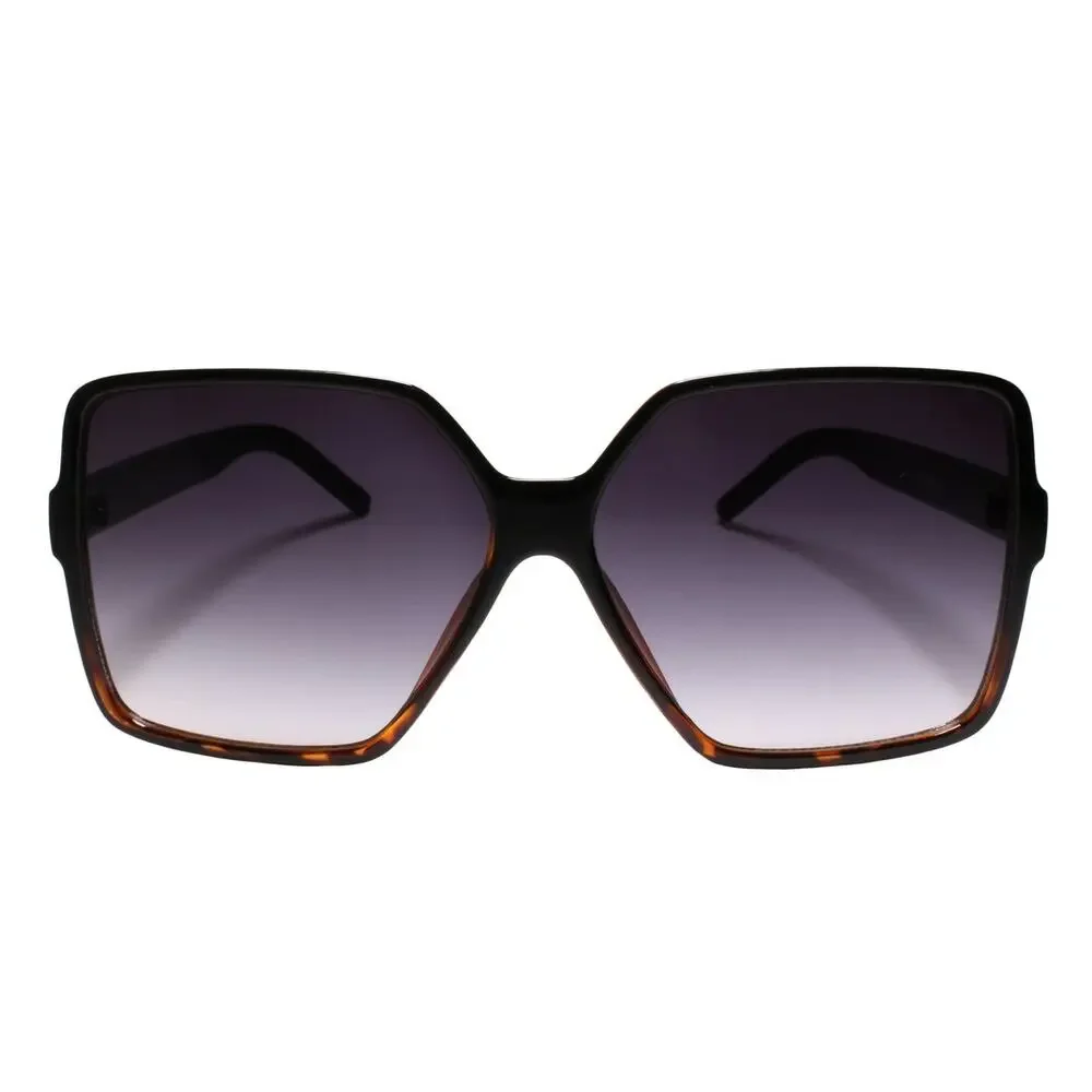 Oversized Square Black Tortoise Womens Sunglasses